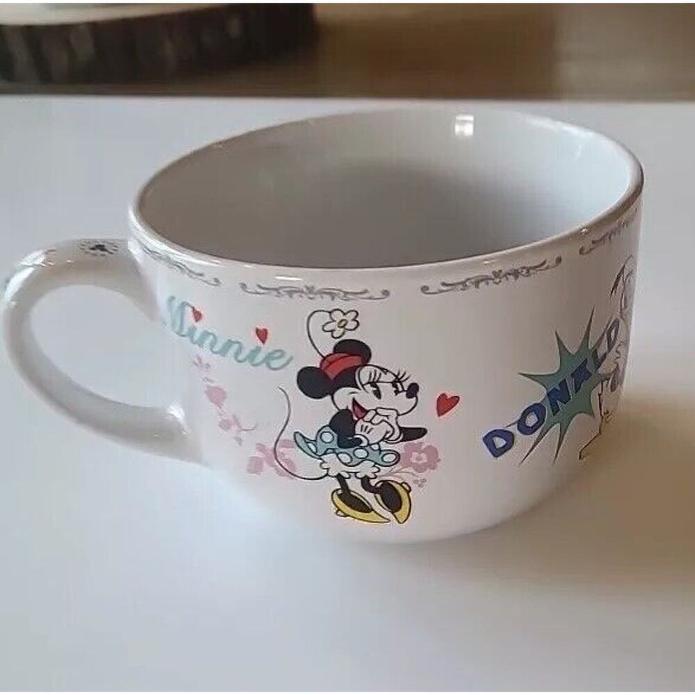 Walt Disney Mickey Donald Duck Soup Mug Coffee Cereal Bowl‎ Minnie Goofie